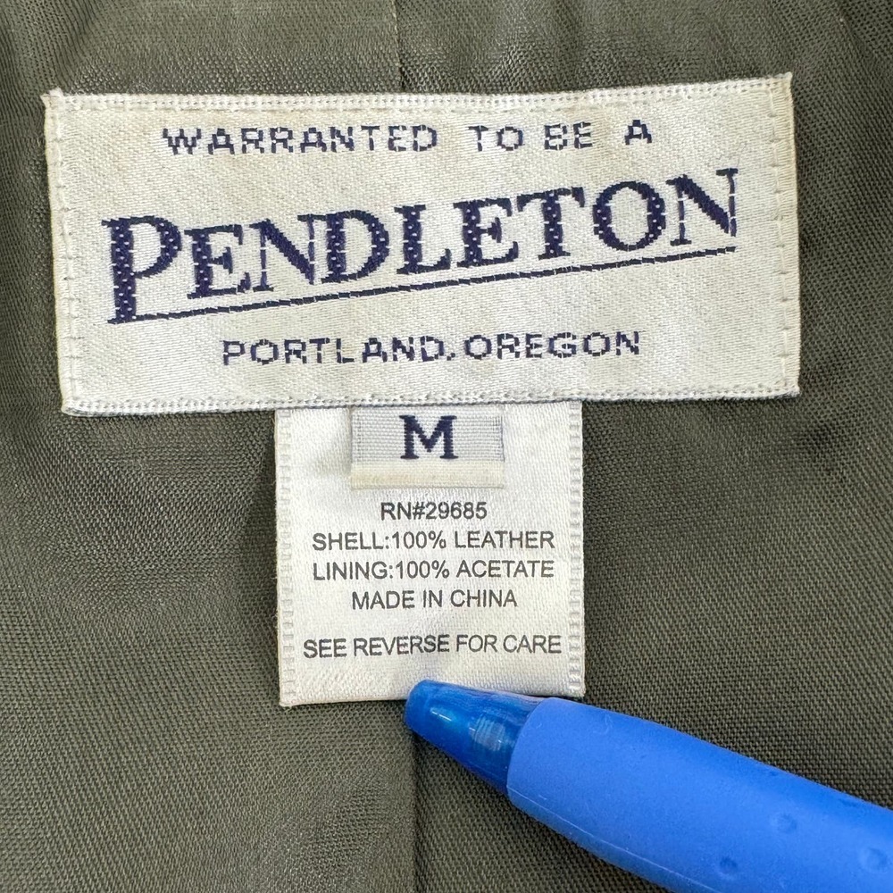 Pendleton Leather Button Front Jacket - image 6